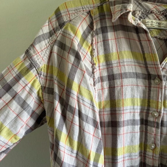 Free People We The Free Seeking Starlight Plaid Button-Up Shirt size Small - Picture 9 of 13